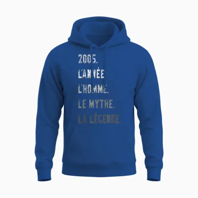 Millésime 2005 Homme Mythe Légende Anniversaire 20 Ans Homme Unisex Hoodie - Royal