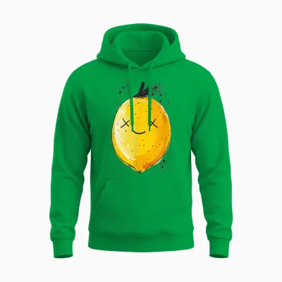 Gelbe Traurige Zitrone Mit Gesicht Unisex Hoodie - Irish Green