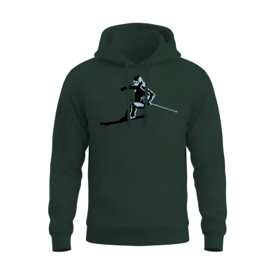 Skiing, Skier, Ski Unisex Hoodie - Forest