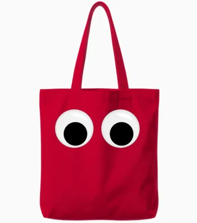Googly Eyes Tote Bags - Red