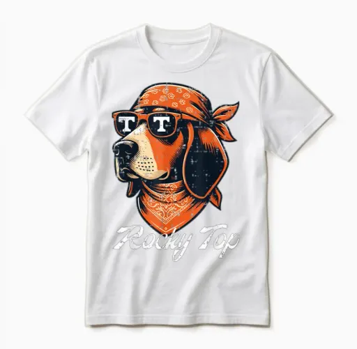 Tennessee Dog Women Kids Boys Girls Youth Men Teen Unisex T-Shirt in White