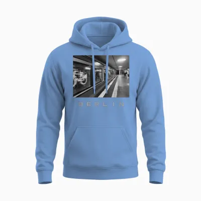 Berlin Souvenir Foto S-Bahn Unisex Hoodie - Carolina Blue