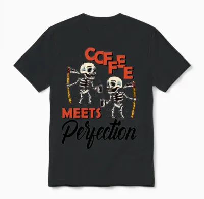 Coffee Meets Perfection Unisex T-Shirt - Black