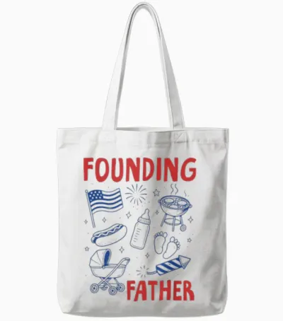 An All American Baby Pregnancy Announcement 4th of July Tote Bags - White