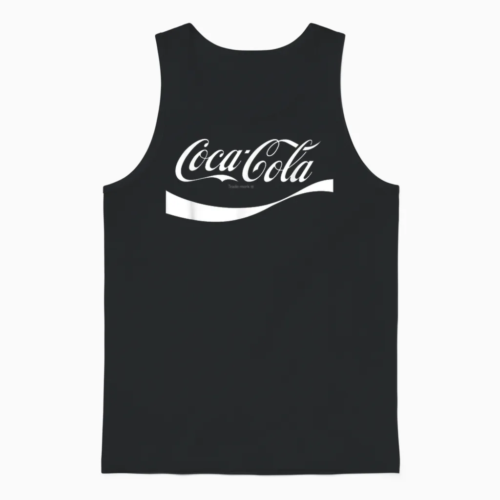 Coca Cola 1941 Classic Logo T-Shirt, Black Unisex Tank Top in Black