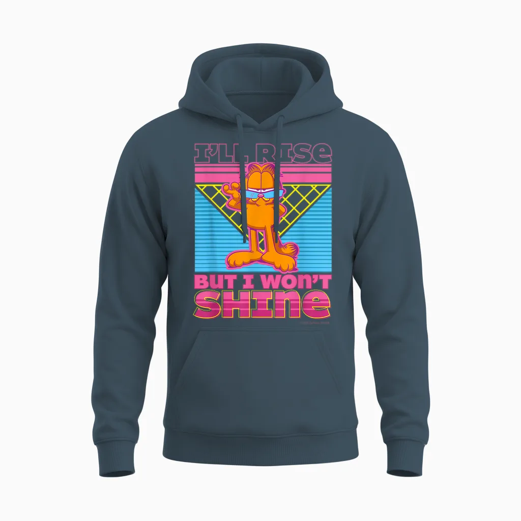 Garfield β I'll Rise but I Won't Shine Cool Chat Unisex Hoodie in Dark Heather