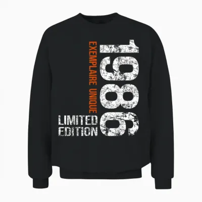 40th Anniversary 1986 Vintage 40 Years Men Vintage 1986 Unisex Sweatshirt - Black