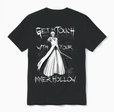 Bleach Get in Touch with Your Inner Hollow Anime Unisex T-Shirt - Black