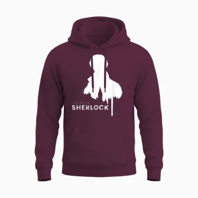 Ich Glaube an Sherlock Unisex Hoodie - Maroon
