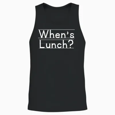 When's Lunch Unisex Tank Top - Black