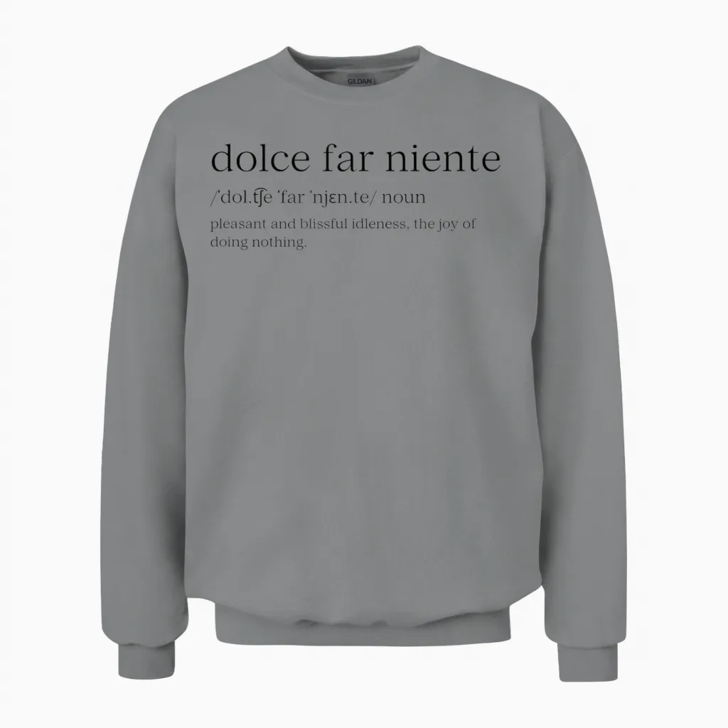 Dolce Far Niente #32 a β Ruhiger Urlaub Unisex Sweatshirt in Sport Grey