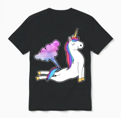 Unicorn Unisex T-Shirt - Black