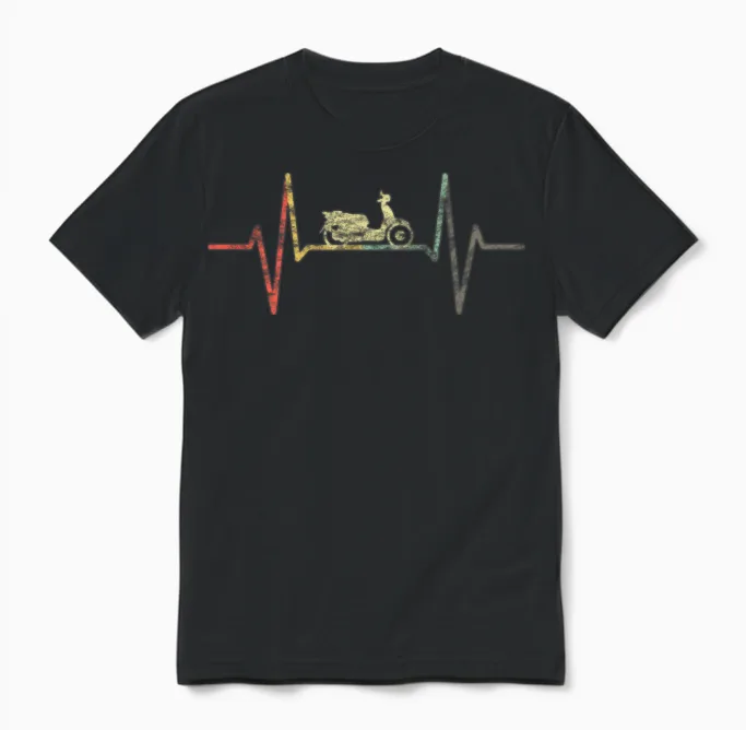 Mofa Moped Retro Unisex T-Shirt in Black