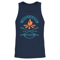 Camping Is the Answer Unisex Tank Top - Navy – 2