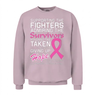Breast Cancer - Supporting the Fight Against Bre Unisex Sweatshirt - Light Pink
