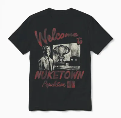 Call of Duty Welcome to Nuketown Population 00 Video Game Unisex T-Shirt - Black