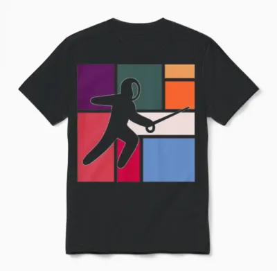 Vintage Fencing Duel Unisex T-Shirt - Black