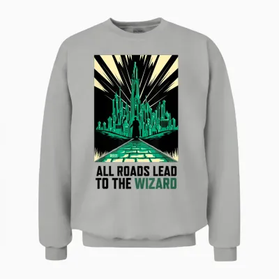 Wicked: for Good All Roads Lead to the Wizard Unisex Sweatshirt - Ash