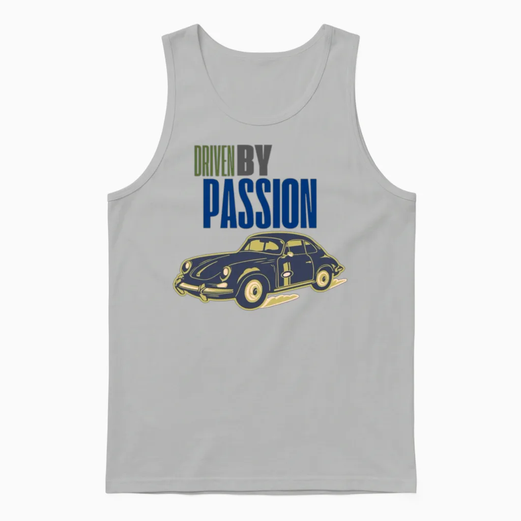 Driven by Passion Unisex Tank Top in Ash