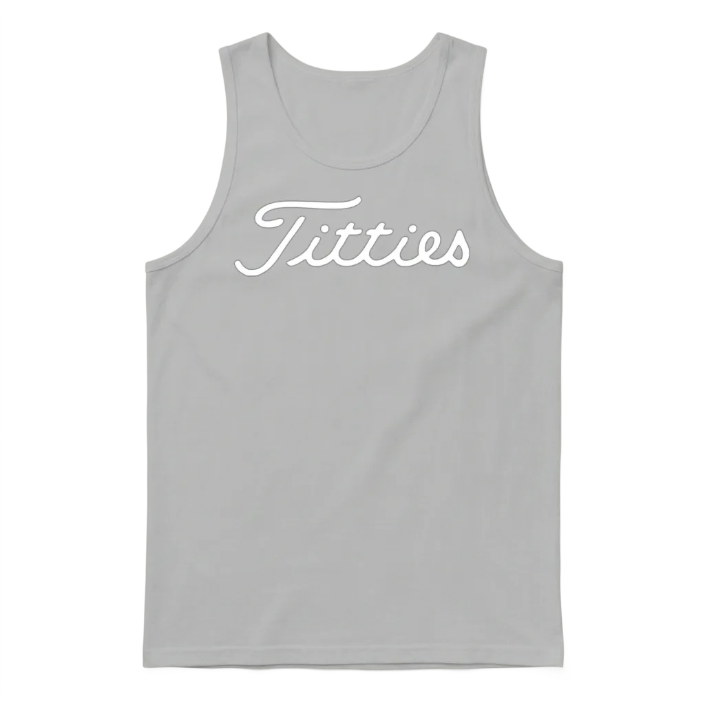 Funny Golf Titties Funny Saying Golfer Golfing Unisex Tank Top - Ash