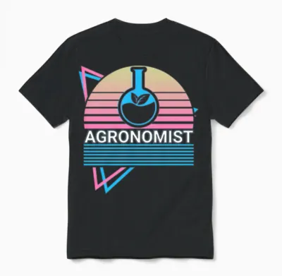 Agronomist Agronomy Retro Unisex T-Shirt - Black