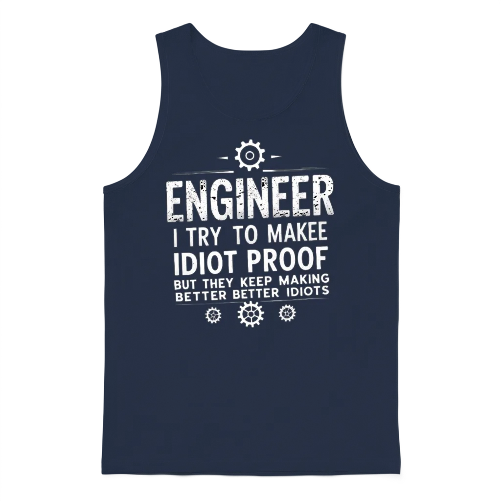 Funny Engineering Gift for Men Unisex Tank Top - Navy