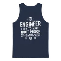Funny Engineering Gift for Men Unisex Tank Top - Navy – 1