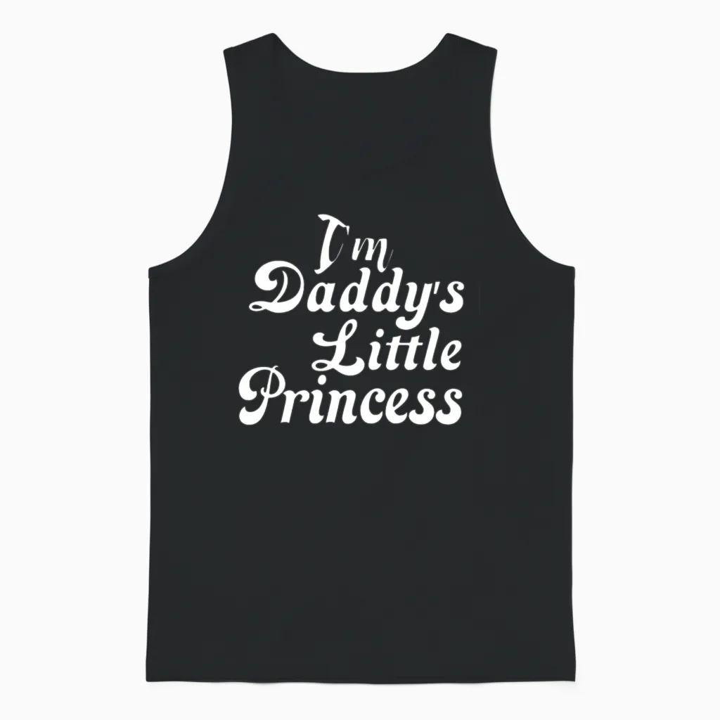 I'm Daddy Little Princesses Dad Unisex Tank Top in Black