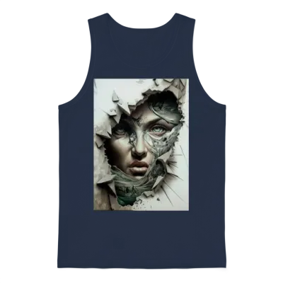 Trending Design Unisex Tank Top - Navy