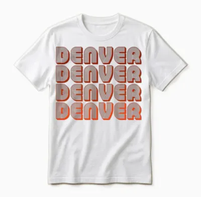 Retro Denver Unisex T-Shirt - White