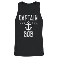 Boating Captain Retro Captain Bob Unisex Tank Top - Black – 2