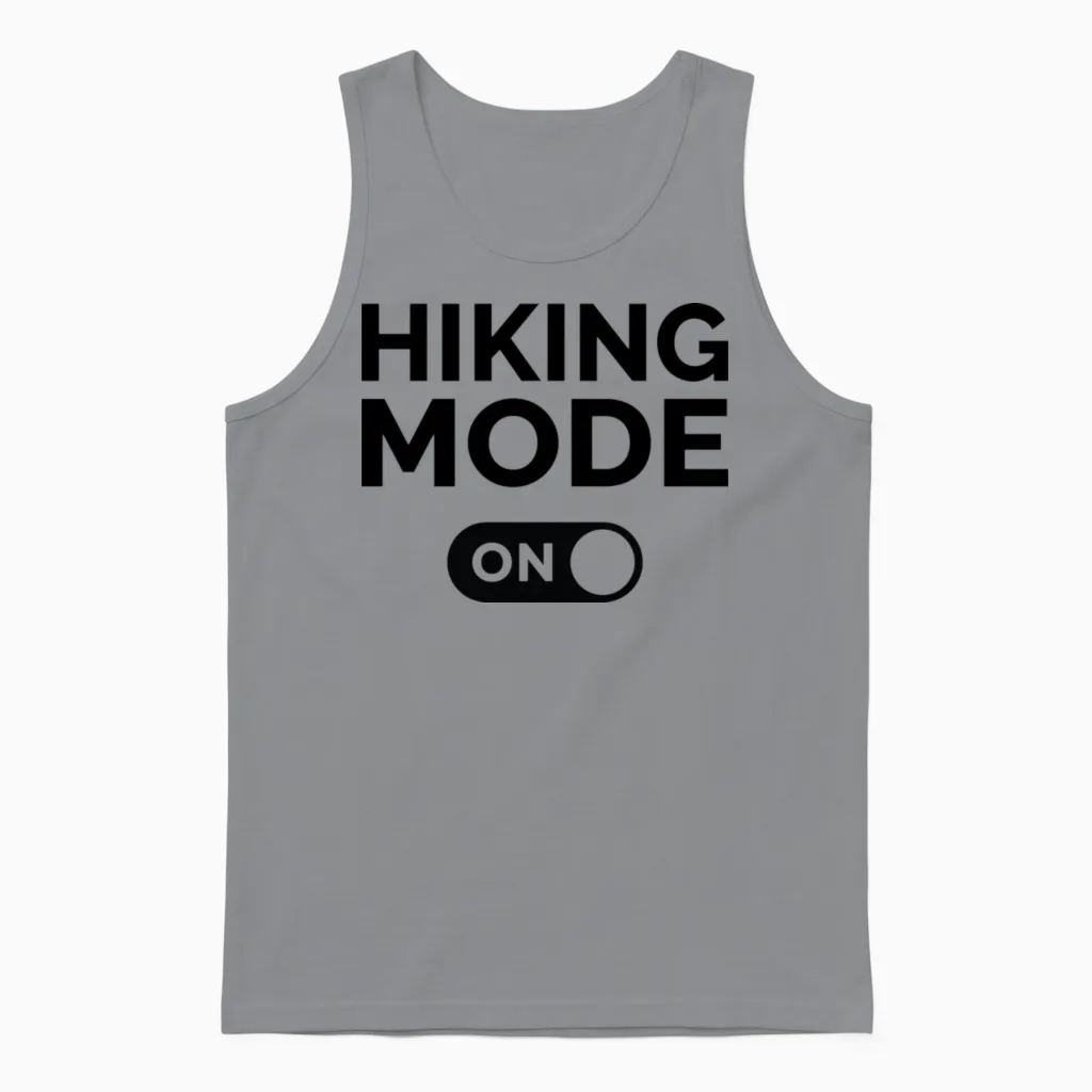 Hiking Mode On - & Outdoors Unisex Tank Top in Sport Grey