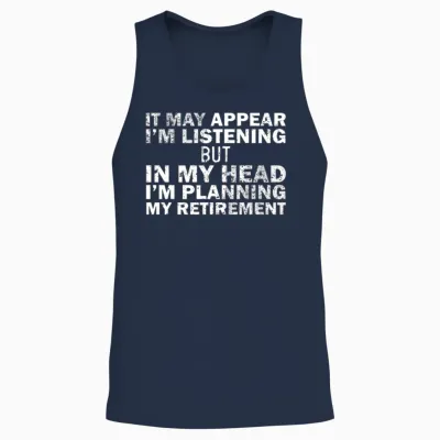 Almost Retired for Retiret Humor Unisex Tank Top - Navy