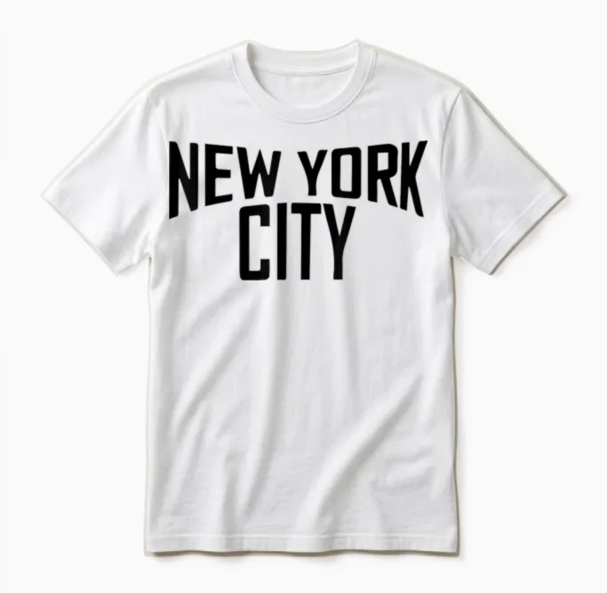 New York City Shirt Damen Herren Cool Manhattan Unisex T-Shirt in White