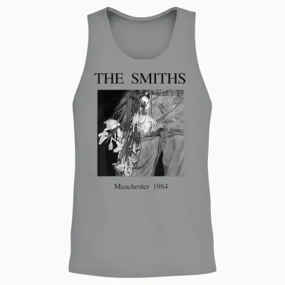 The Smiths Manchester 1984 Morrissey by Stephen Wright Unisex Tank Top - Sport Grey