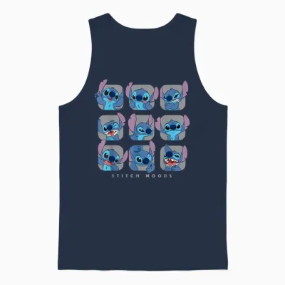 Disney Lilo and Stitch Moods Unisex Tank Top - Navy