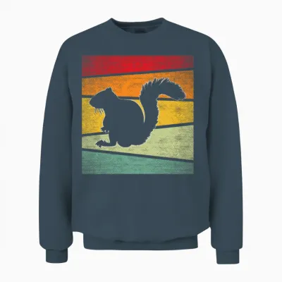 Squirrel Retro Unisex Sweatshirt - Dark Heather