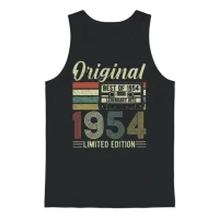 1954 Retro Legend Unisex Tank Top - Black – 1