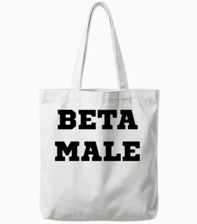 Beta Male Tote Bags - White