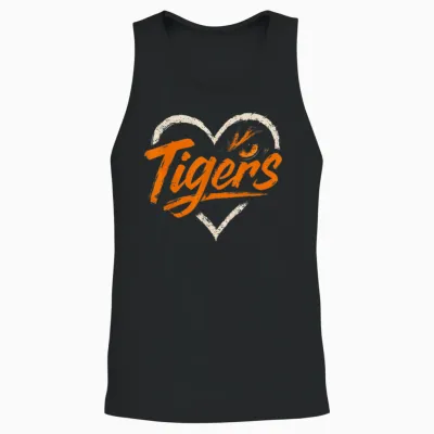 Retro Distressed Name Tigers Pride Gifts for Men Women Unisex Tank Top - Black