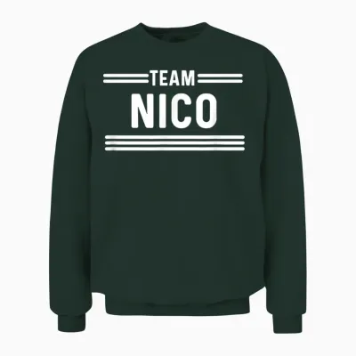 Team Nico - Nom De Famille Unisex Sweatshirt - Forest