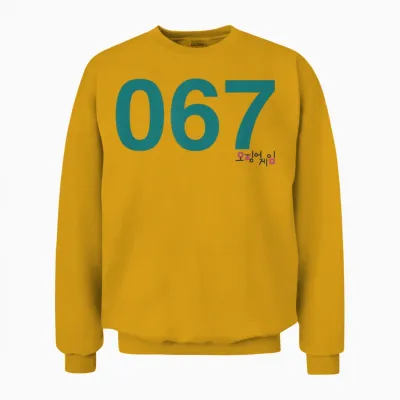 Squid Game Player 067 Costume Unisex Sweatshirt - Gold