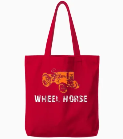 Wheel Horse Garden Tractor Tote Bags - Red
