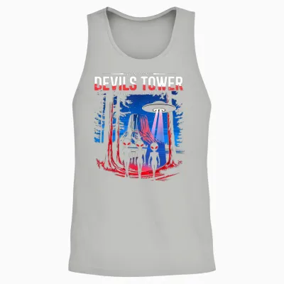 La Légende Des Visites Extraterrestres à Devils Tower Unisex Tank Top - Ash