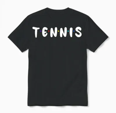 Funny Tennis Tennis Player Unisex T-Shirt - Black