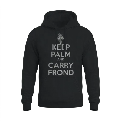 Keep Palm and Carry Frond Unisex Hoodie - Black