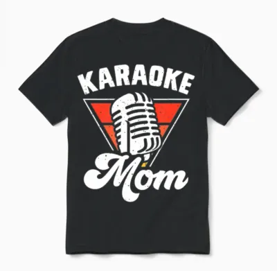 Karaoke Mom Unisex T-Shirt - Black