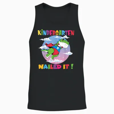 Maternelle Nailed It Graduation Class of 2026 Kids T Rex Unisex Tank Top - Black