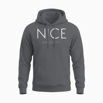 Nice, France, Alpes-Côte D'azur, French Riviera, Europe T-Shirt, Black, S Unisex Hoodie - Charcoal