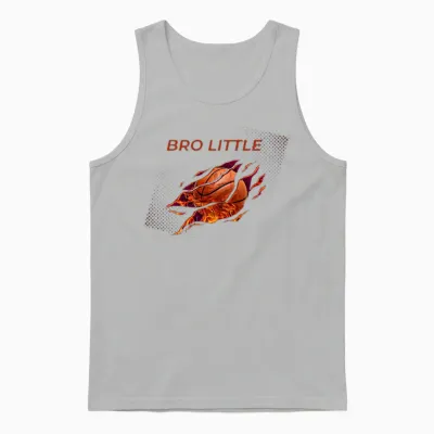 Little Bro Basketball Unisex Tank Top - Ash